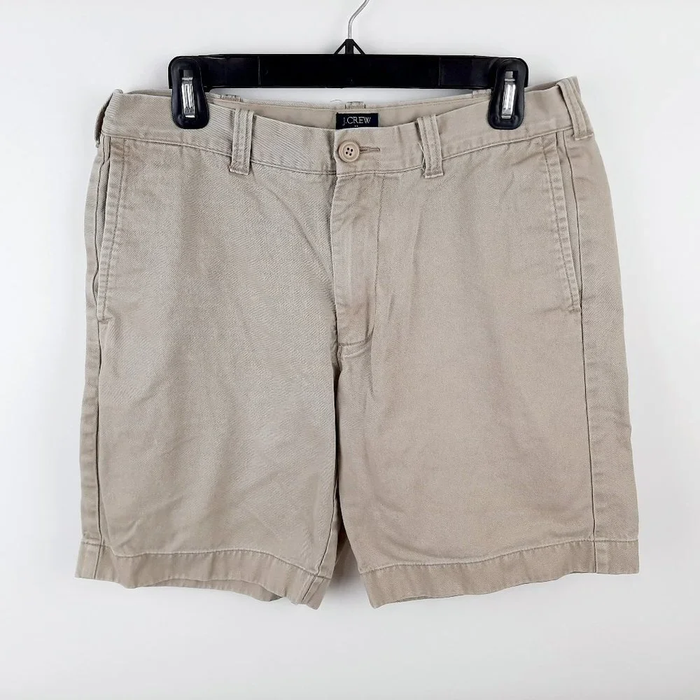J Crew Gramercy Men's Flat-front Cotton Shorts Siz